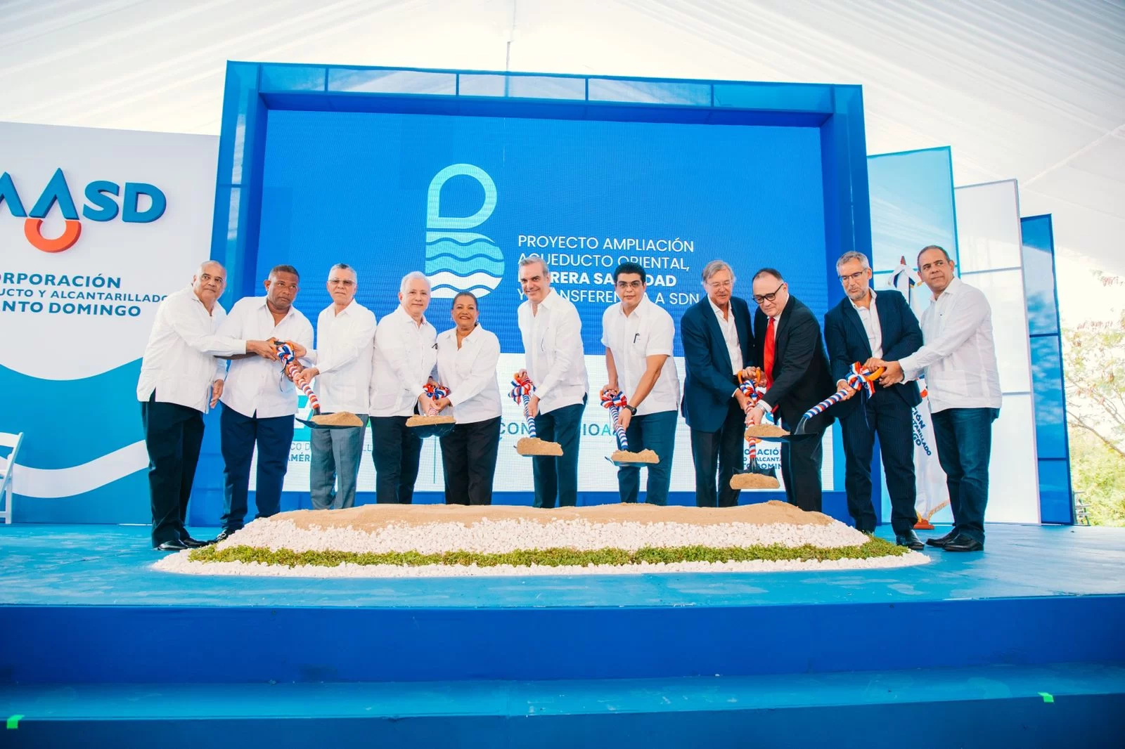 Abinader deja iniciada ampliación del Acueducto Barrera de Salinidad; inversión será de US$142 millones de dólares
