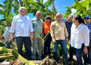 Ministro Limber Cruz supervisa en Azua zonas agrícolas afectada por la tormenta  Franklin y dispone  de ayuda a productores