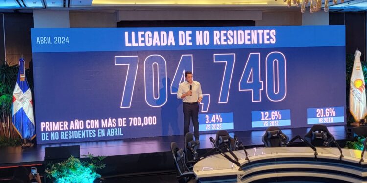 República Dominicana recibió 4,178,683 turistas entre enero y abril 2024