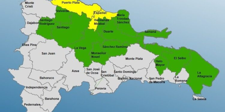 COE aumenta a quince las provincias en alerta por lluvias; MTS entre ellas