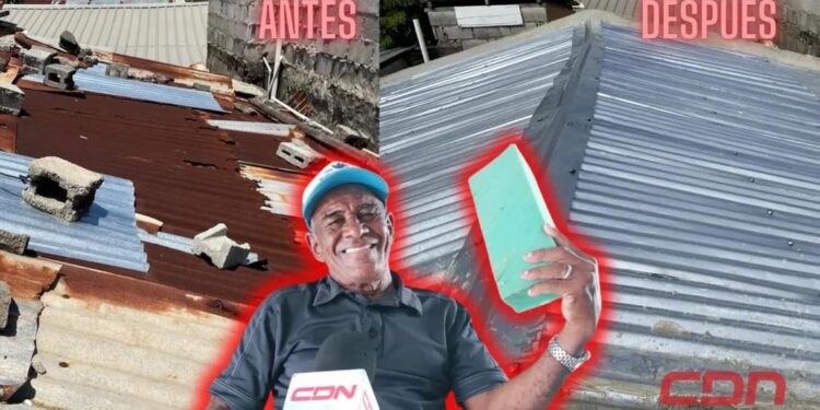 Alcaldía de Nagua cumple el sueño de hombre de 76 años que pedía ayuda para cobijar su casa
