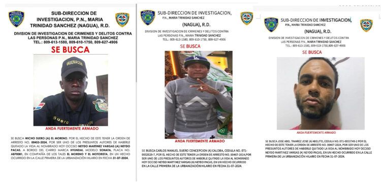 Policía Nacional persigue a tres sospechosos por el asesinato de Empresario en Nagua