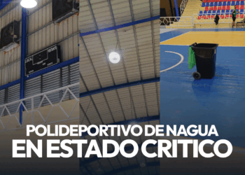 Polideportivo de Nagua en condiciones críticas a una semana del torneo de baloncesto superior
