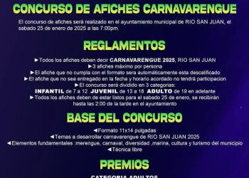 Alcaldía de Río San Juan y Comité Gestor convocan a concurso de afiches para el Carnavarengue 2025