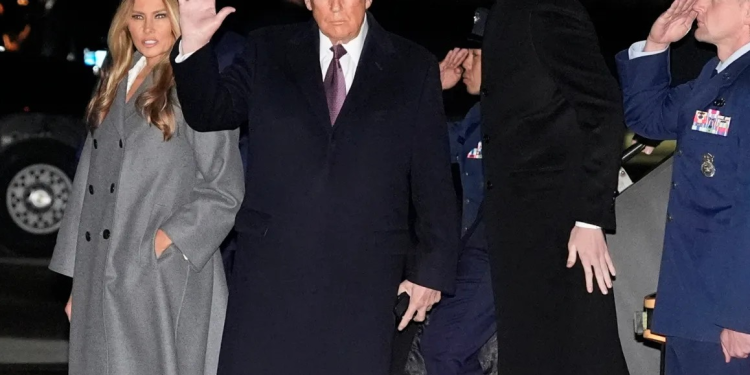 Trump llega a Washington para ceremonia de investidura EEUU