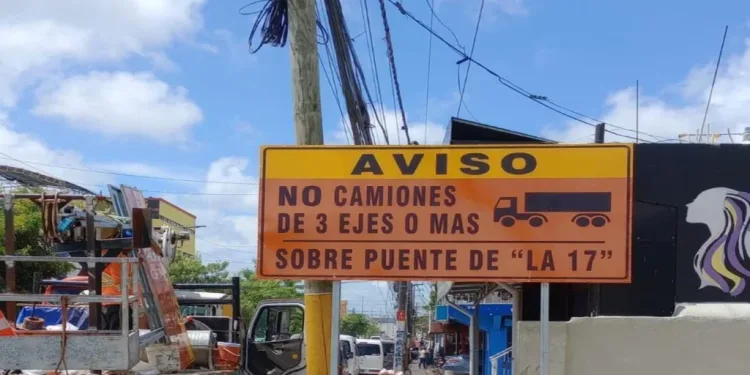 Obras Públicas prohíbe tránsito de vehículos pesados por el Puente de la 17 durante trabajos de reparación