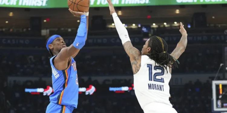 Thunder vuelve a golpear fuerte a Memphis y toma ventaja 2-0 en la serie con otra exhibición dominante