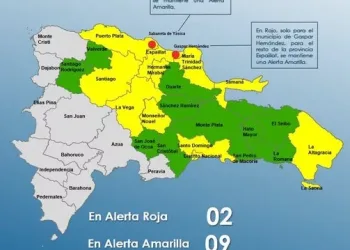 COE mantiene en alerta a María Trinidad Sánchez ante persistencia de lluvias intensas